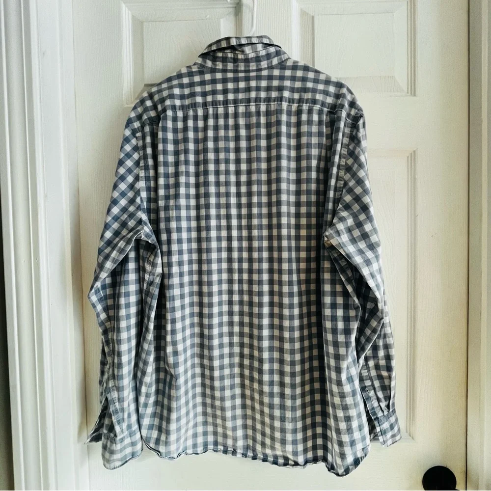 J. Crew Mercantile Flex XL Men's Blue Checkered Shirt